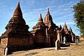 Bagan Myanmar. Temple clusters near the Gubyauknge, Myinkaba. 